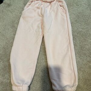 Kids Soft Pink Fleece Pants